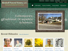 Tablet Screenshot of bienhofffuneralhome.com